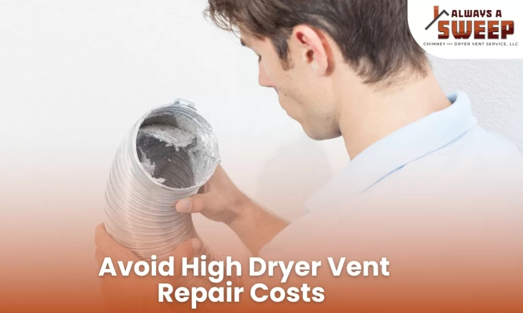 Hidden Costs of Neglecting Dryer Vent Cleaning and Safety 3 A homeowner inspecting a flexible silver foil dryer vent line packed full of thick lint buildup to illustrate how to avoid dryer vent repair in Denver, CO.