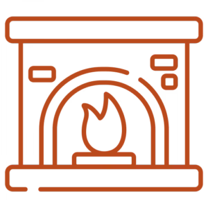 Chimney orange icon