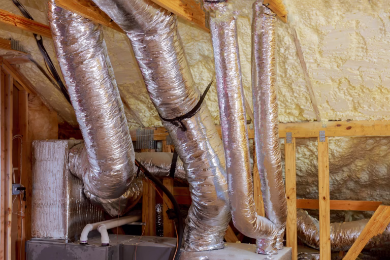 Air conditioner ventilation installation system in building a frame house
