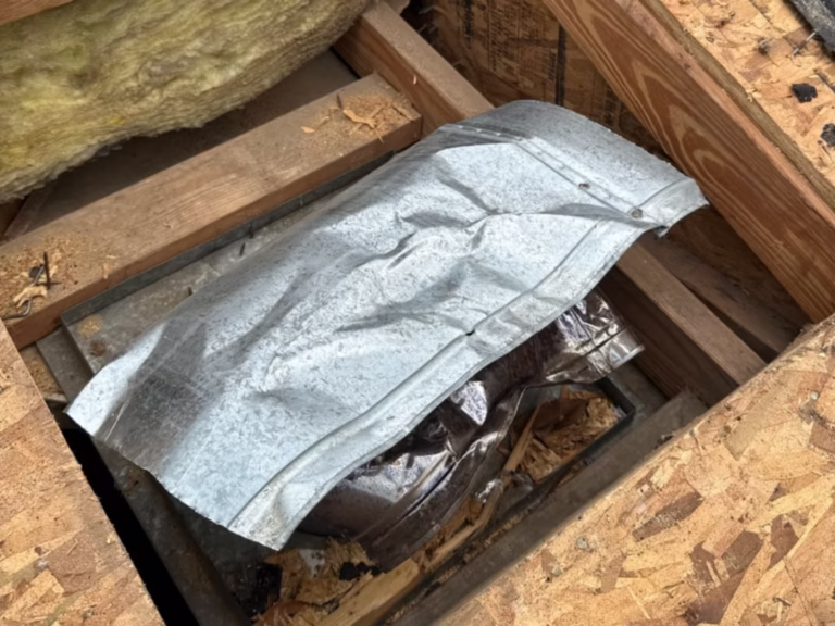 damage vent pipe
