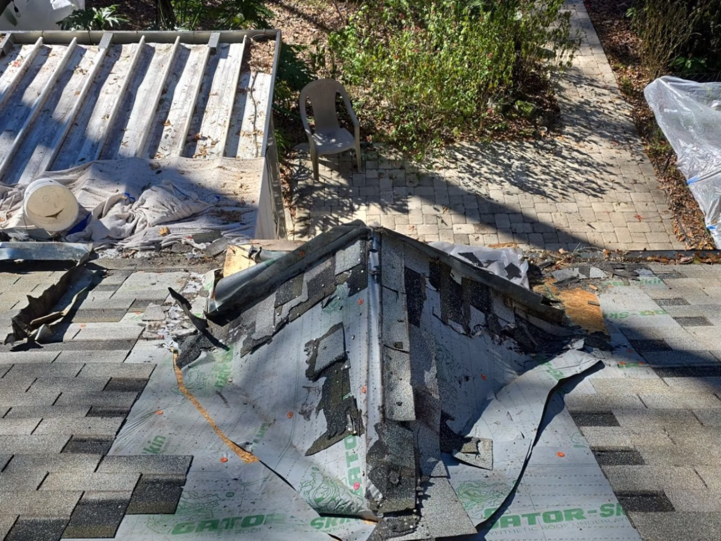 back view of roof vent