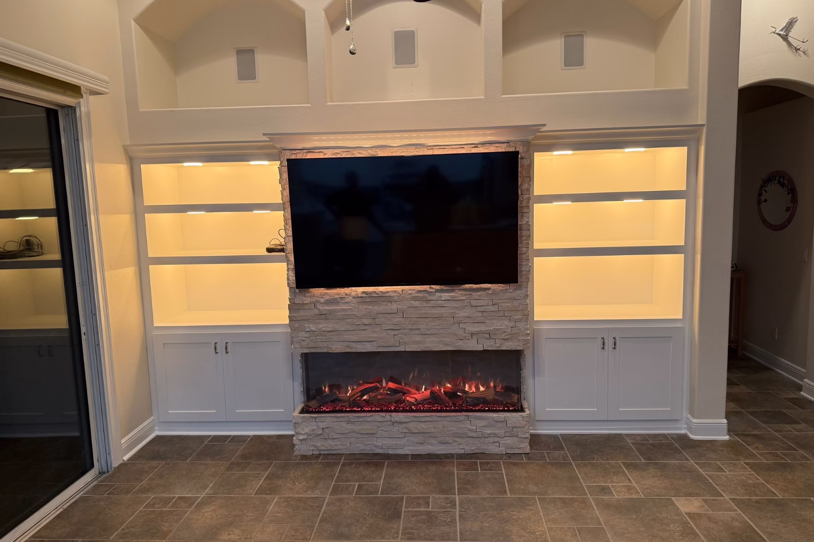 wood burning fireplace small box