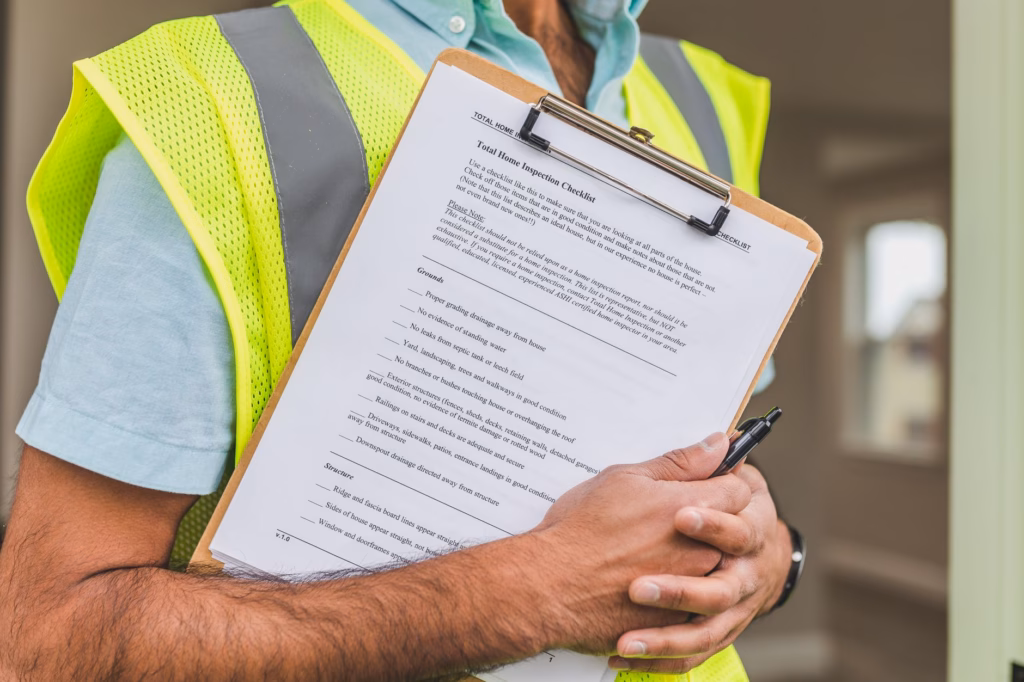 technician performing annual chimney inspection checklist in North Central Florida home