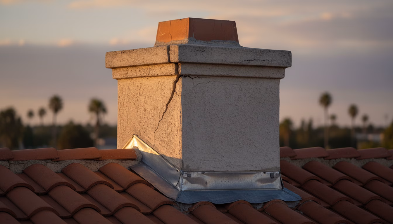 cracked chimney crown showing signs needing chimney repair Spring Hill homeowners should watch for