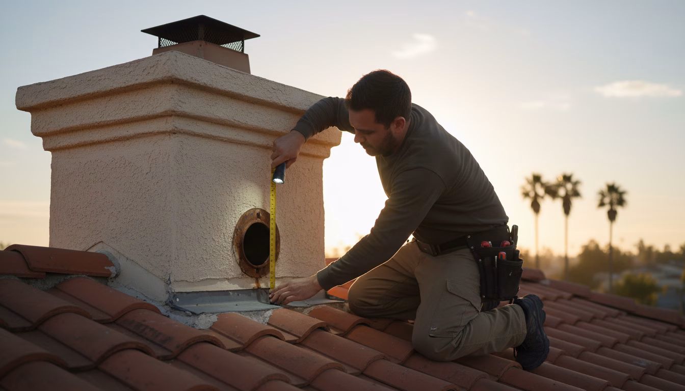 technician performing fireplace repair belleair fl homeowners requested after smoke backdraft
