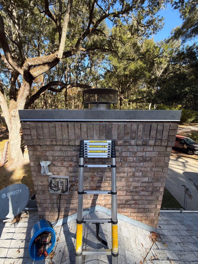 brick fireplace and hearth ready for seasonal chimney sweep inspection